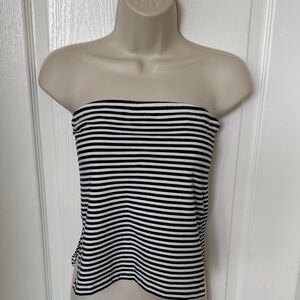 American Eagle Outfitters Black and White Striped Tube Top